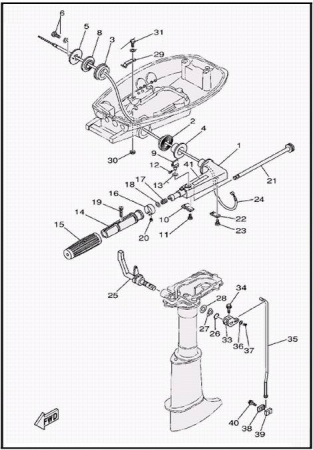 Румпель управления для SEA-PRO T 4 - T 5 (Manual)
