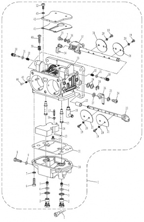 CARBURETOR ASSY для Парсун T36(T40J)