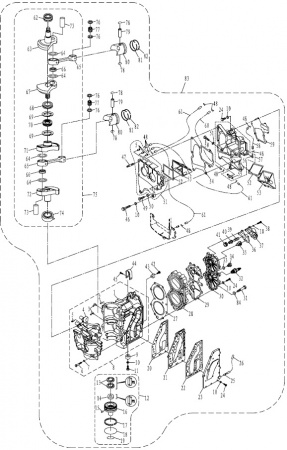 ENGINE ASSY (REPAIR KIT) для Парсун T36(T40J)