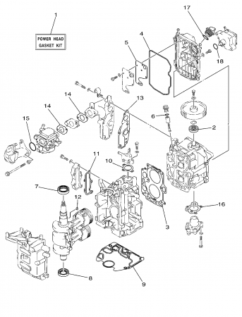 Комплект ремонтный (мотора) YAMAHA F9.9F (2012)