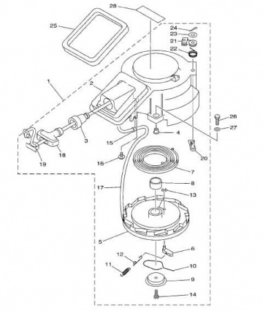 Стартер для мотора Сейлор GM-T9.9 / 15 HP 246 см3